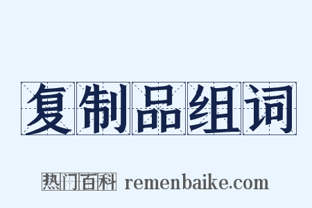 复制品组词是什么意思的图片